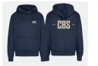 CBS Hoodie Navy with beige print