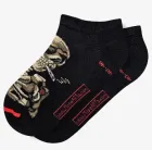 Black sneaker sock with skeleton smoking